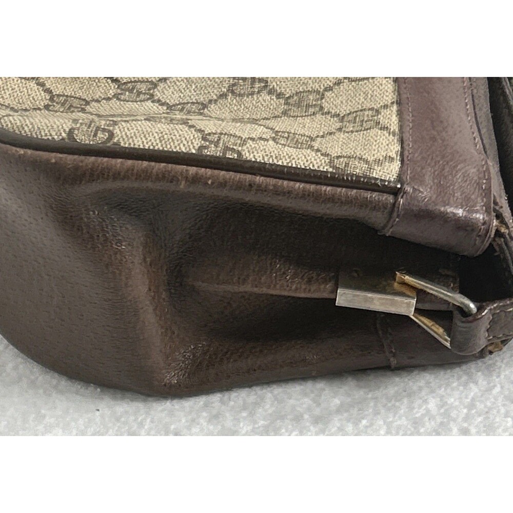 Vintage Gucci Shoulder Bag Crossbody GG PVC Leather 10.02.024 1980’s Classic - Picture 8 of 12